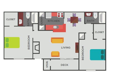 B2 Floor Plan at Rise at Signal Mountain, Chattanooga, TN